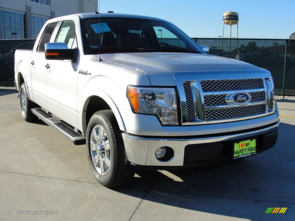 2010 F150 Lariat SuperCrew - Ingot Silver Metallic / Black photo #1