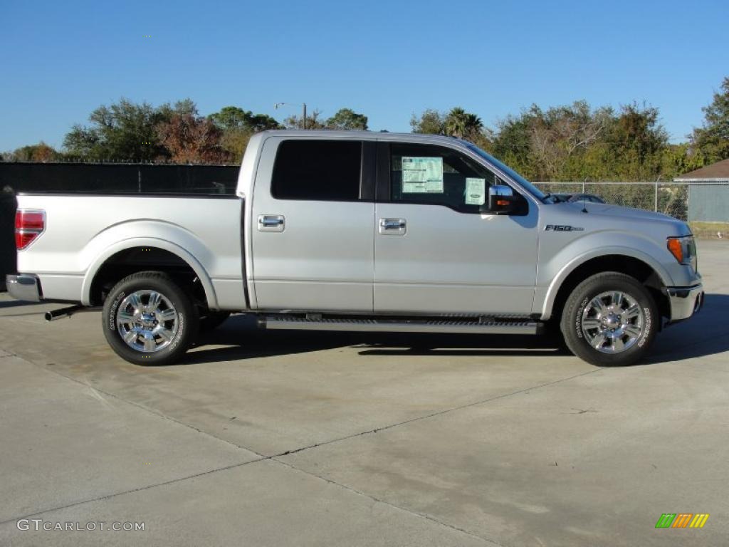 2010 F150 Lariat SuperCrew - Ingot Silver Metallic / Black photo #2