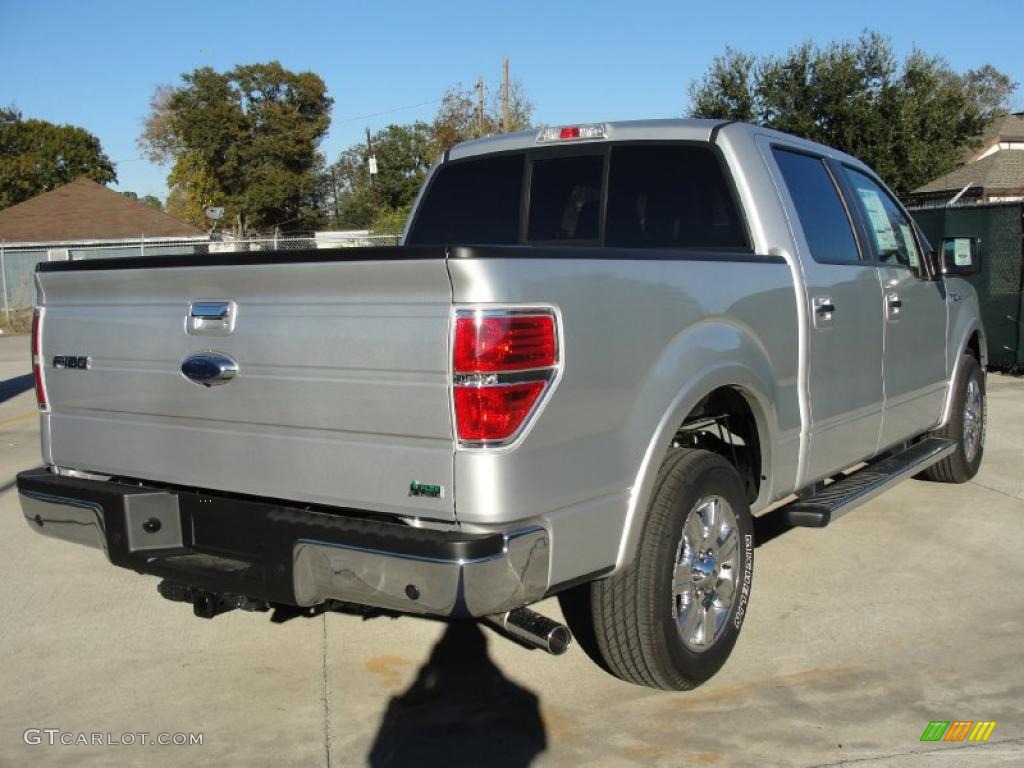 2010 F150 Lariat SuperCrew - Ingot Silver Metallic / Black photo #3