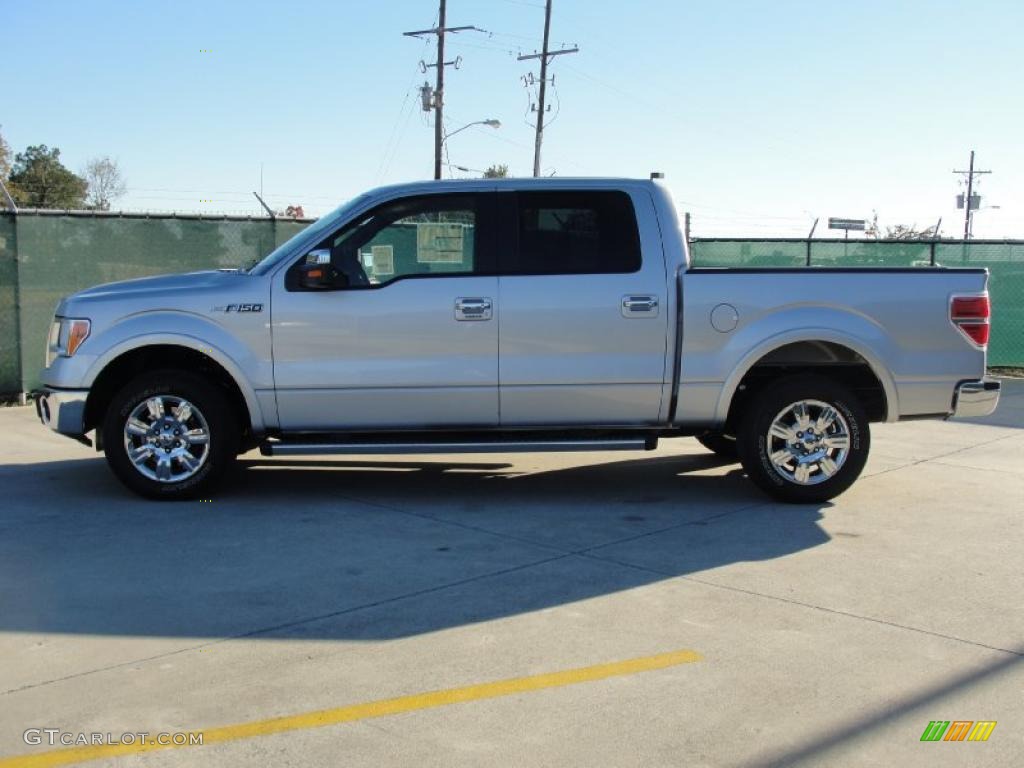 2010 F150 Lariat SuperCrew - Ingot Silver Metallic / Black photo #6