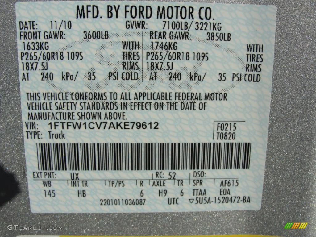2010 F150 Lariat SuperCrew - Ingot Silver Metallic / Black photo #35