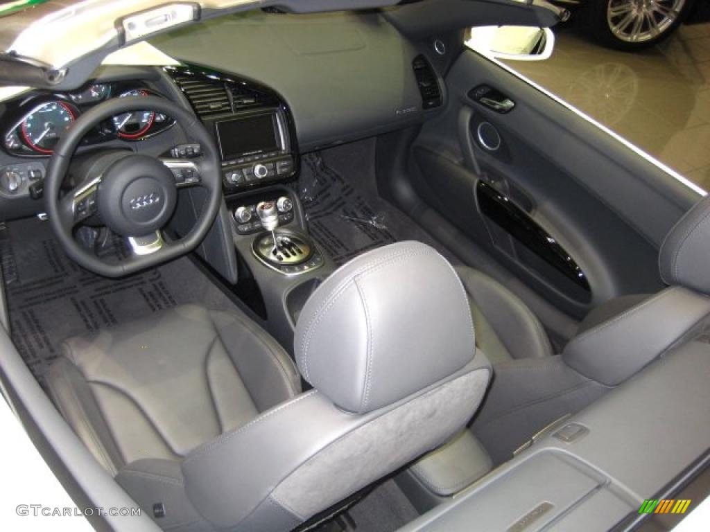 Black Fine Nappa Leather Interior 2011 Audi R8 Spyder 5.2 FSI quattro Photo #41605713