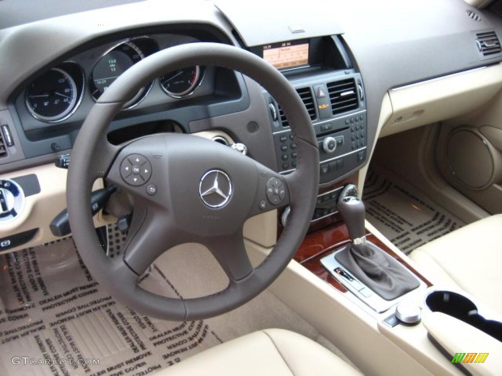 Almond/Mocha Interior 2011 Mercedes-Benz C 350 Sport Photo #41606193