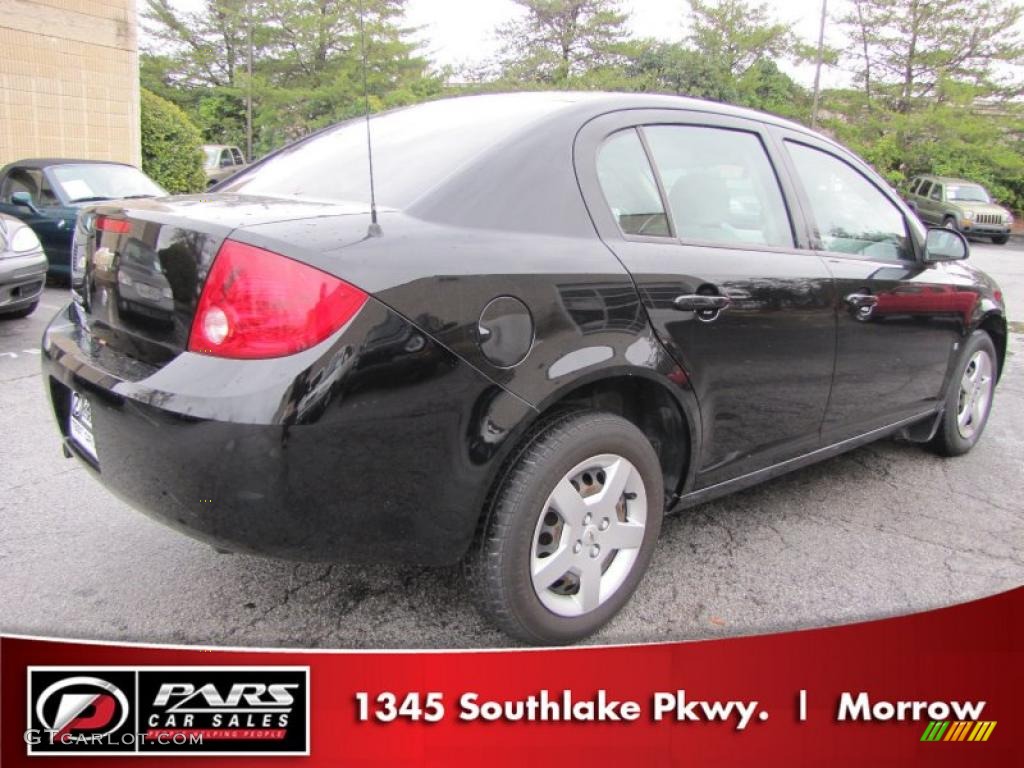 2007 Cobalt LS Sedan - Black / Gray photo #3