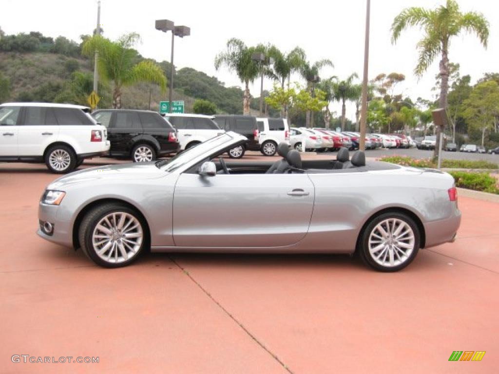 Quartz Gray Metallic 2010 Audi A5 2.0T quattro Cabriolet Exterior Photo #41606489