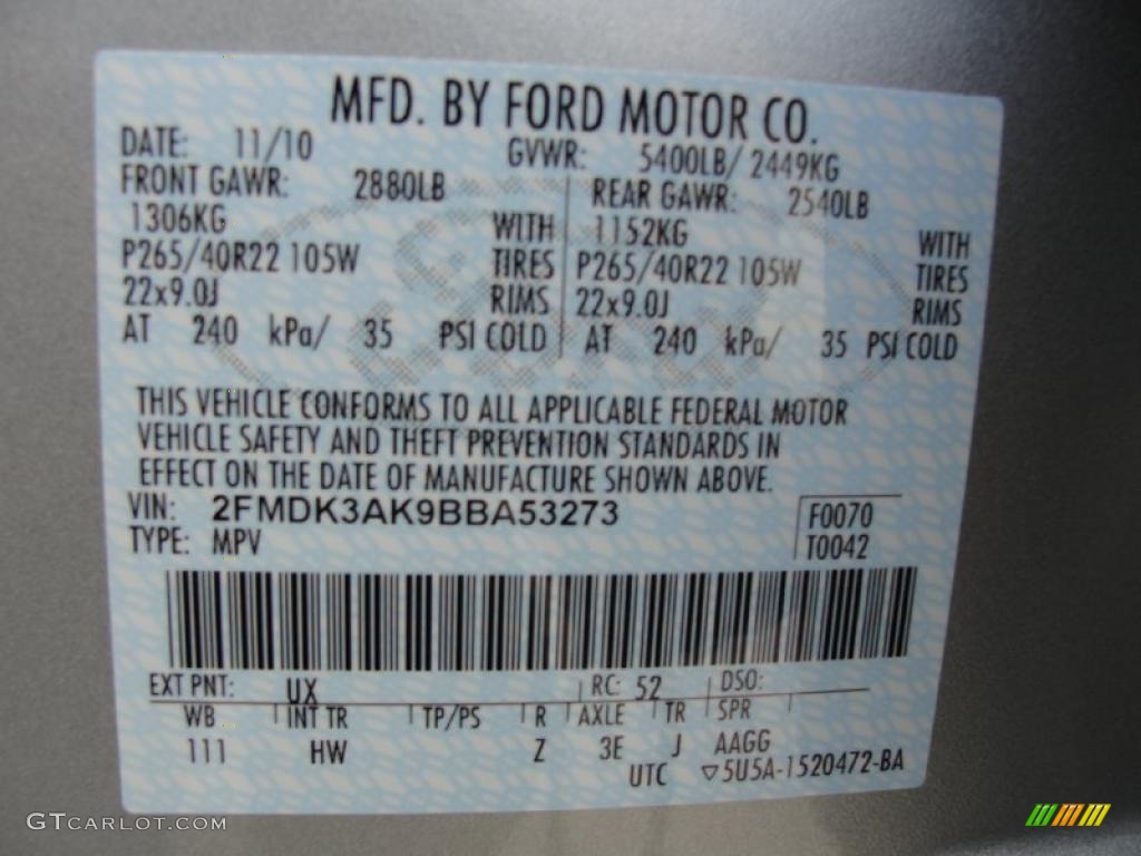 2011 Edge Color Code UX for Ingot Silver Metallic Photo #41606569