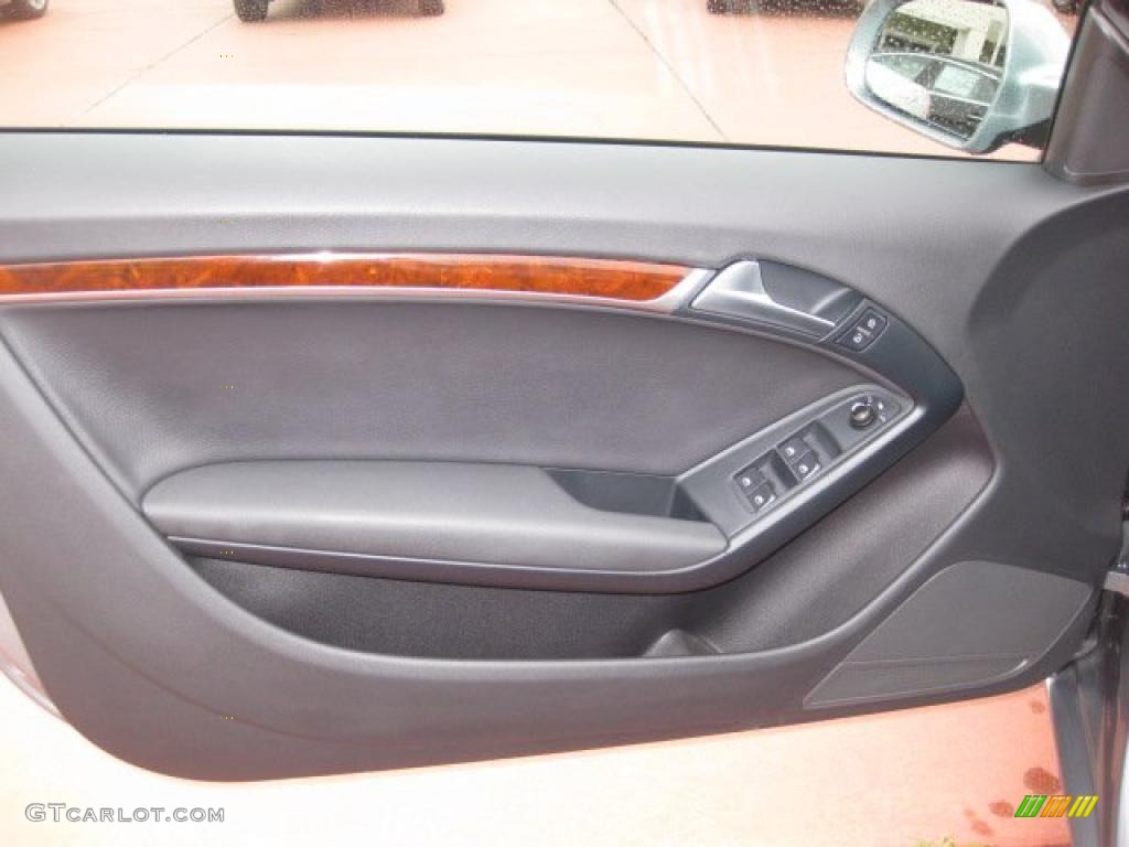 2010 Audi A5 2.0T quattro Cabriolet Black Door Panel Photo #41606693