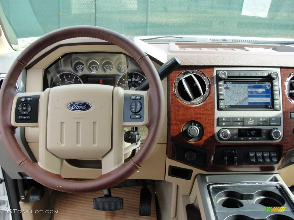 2011 F350 Super Duty King Ranch Crew Cab 4x4 Dually - White Platinum Tri-Coat Metallic / Chaparral Leather photo #28