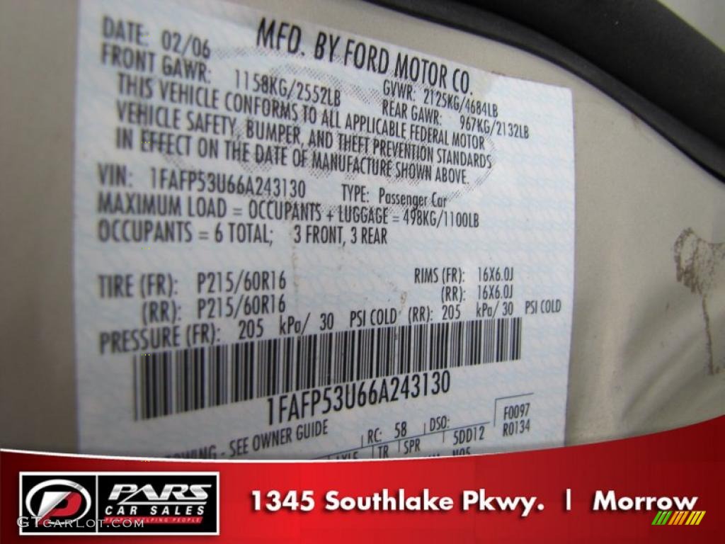 2006 Taurus SE - Gold Ash Metallic / Medium/Dark Pebble Beige photo #12