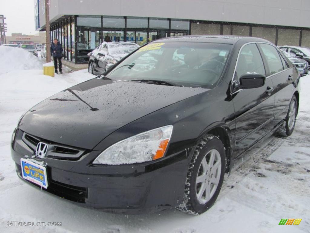 2003 Accord EX V6 Sedan - Nighthawk Black Pearl / Ivory photo #1