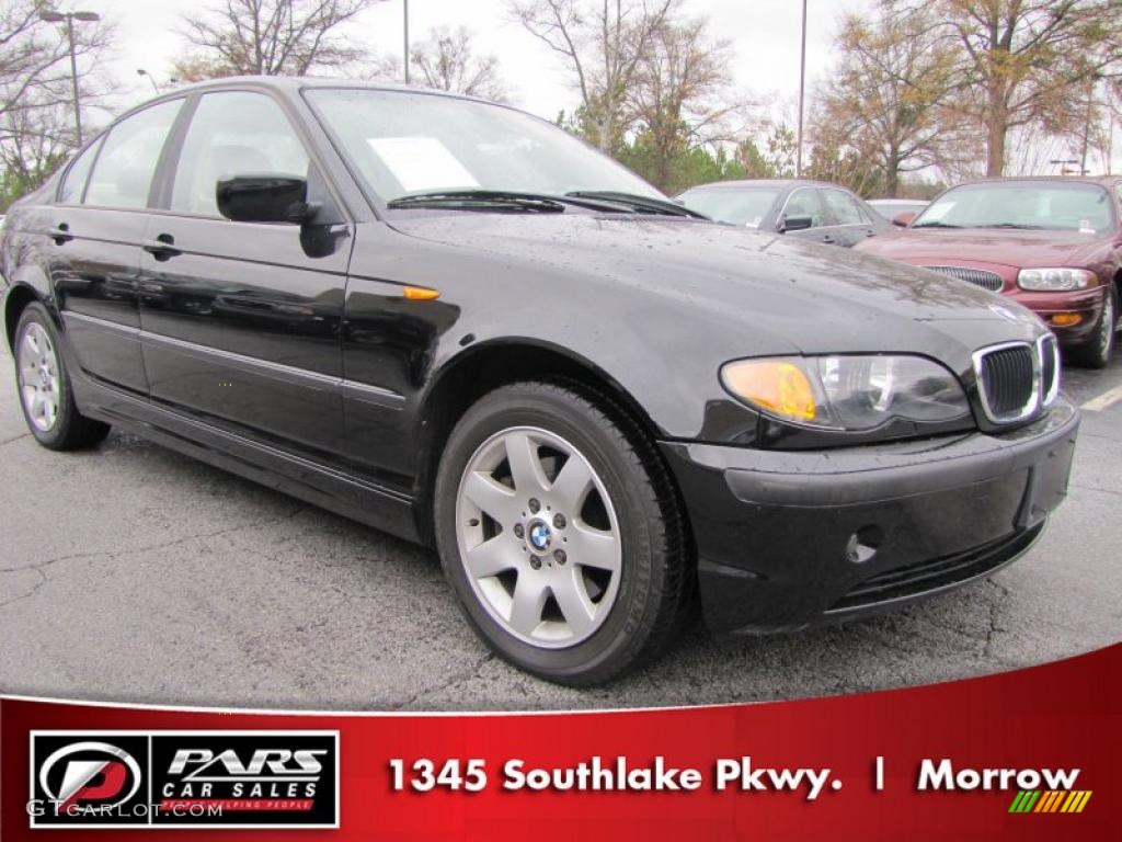 2003 3 Series 325xi Sedan - Jet Black / Sand photo #4