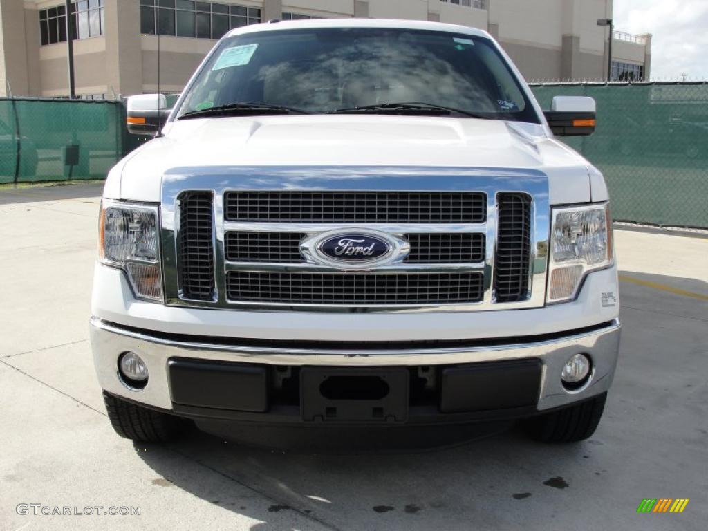 White Platinum Metallic Tri-Coat 2011 Ford F150 Lariat SuperCrew Exterior Photo #41609101