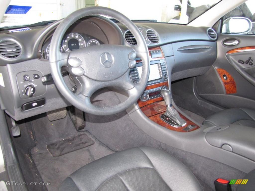 Charcoal Interior 2005 Mercedes-Benz CLK 500 Cabriolet Photo #41609541