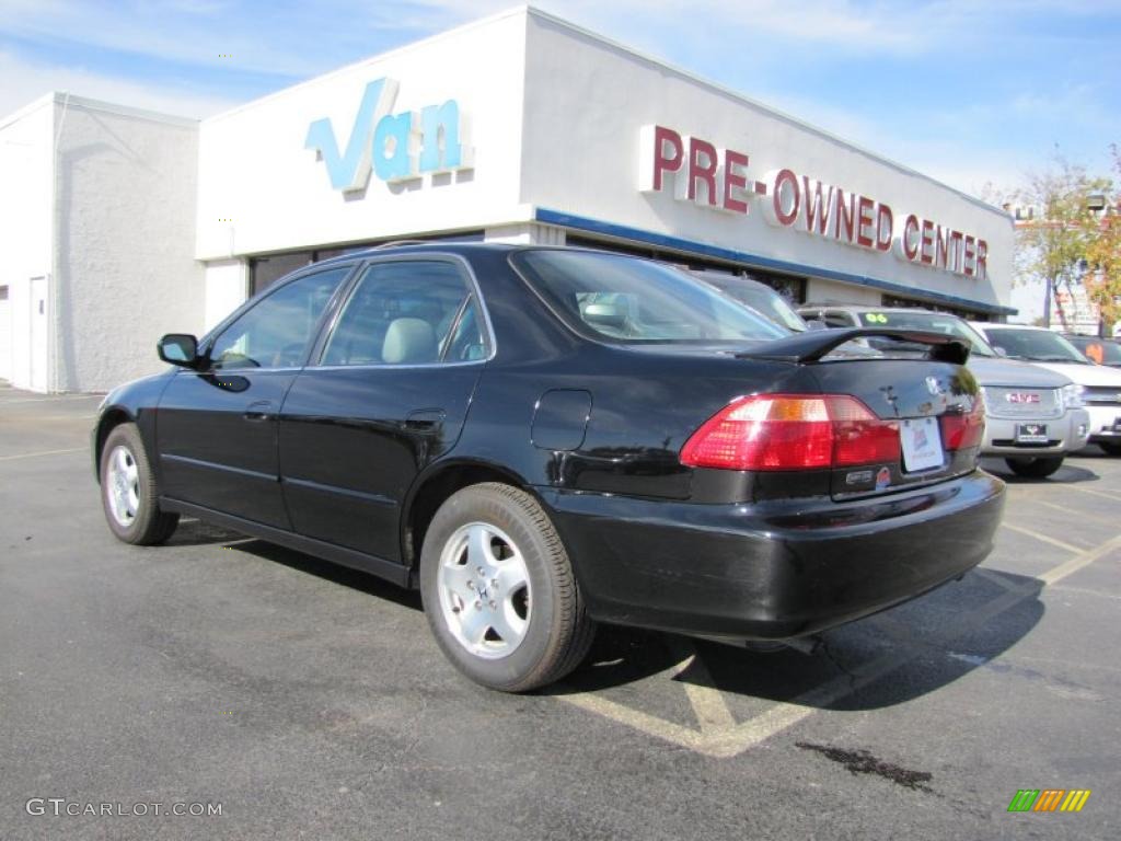 1999 Accord EX V6 Sedan - Flamenco Black Pearl / Ivory photo #5