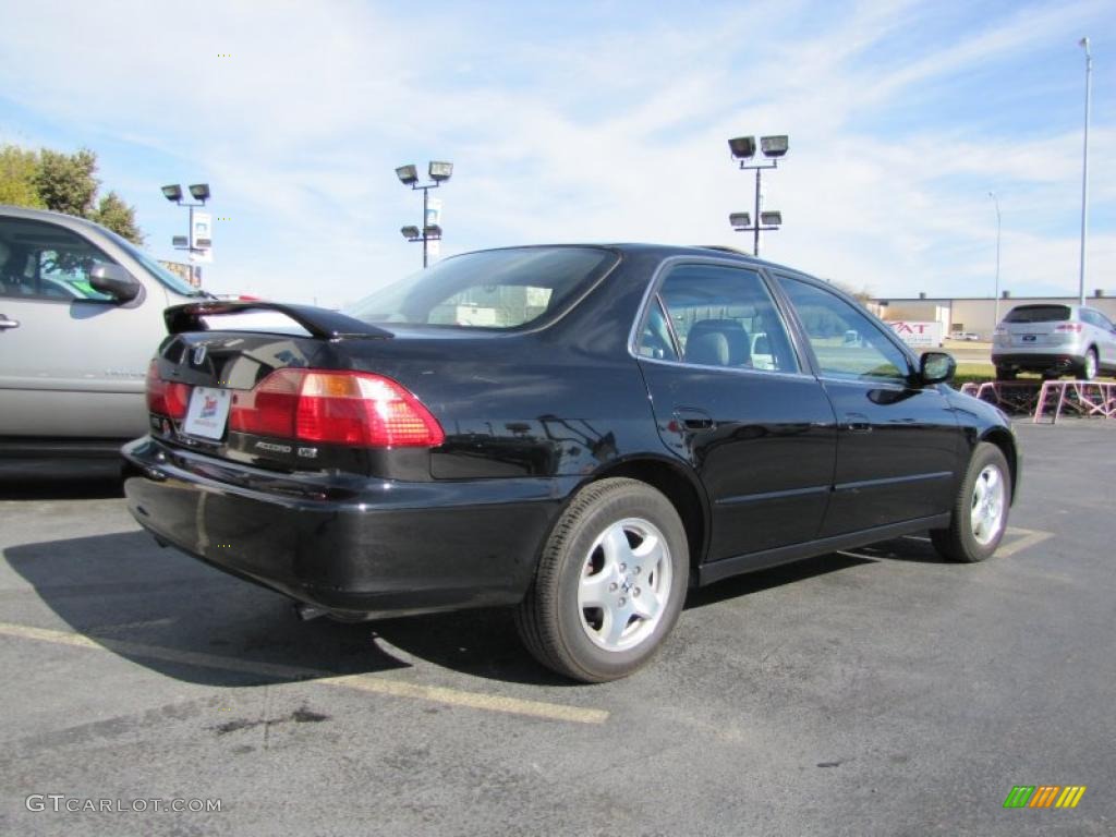 1999 Accord EX V6 Sedan - Flamenco Black Pearl / Ivory photo #6