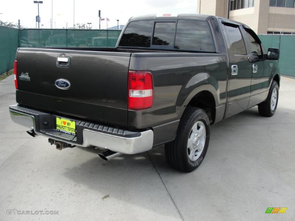 2005 F150 XLT SuperCrew - Dark Stone Metallic / Tan photo #3