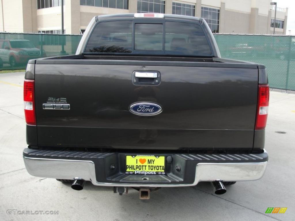 2005 F150 XLT SuperCrew - Dark Stone Metallic / Tan photo #4