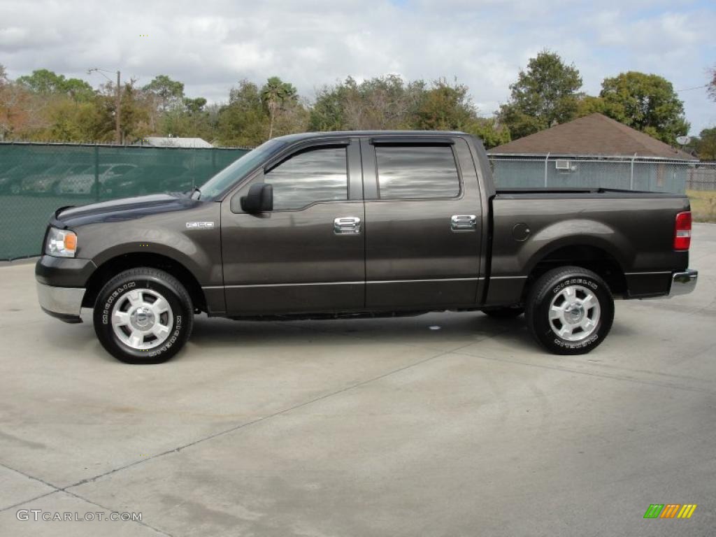 2005 F150 XLT SuperCrew - Dark Stone Metallic / Tan photo #6