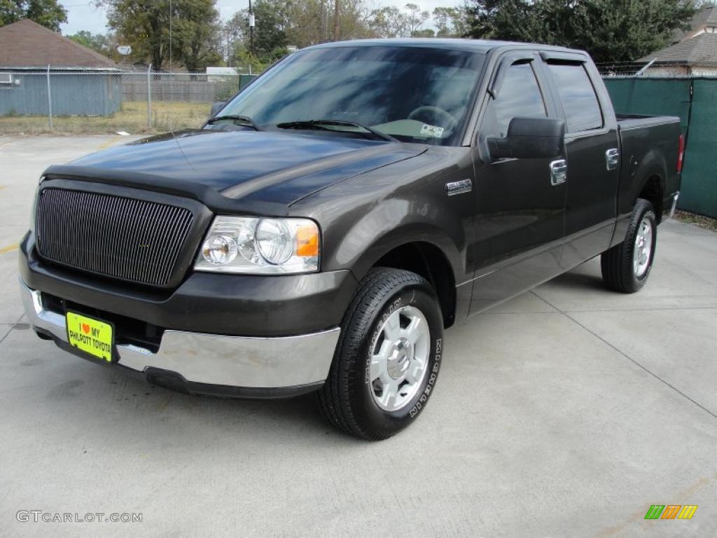 2005 F150 XLT SuperCrew - Dark Stone Metallic / Tan photo #7