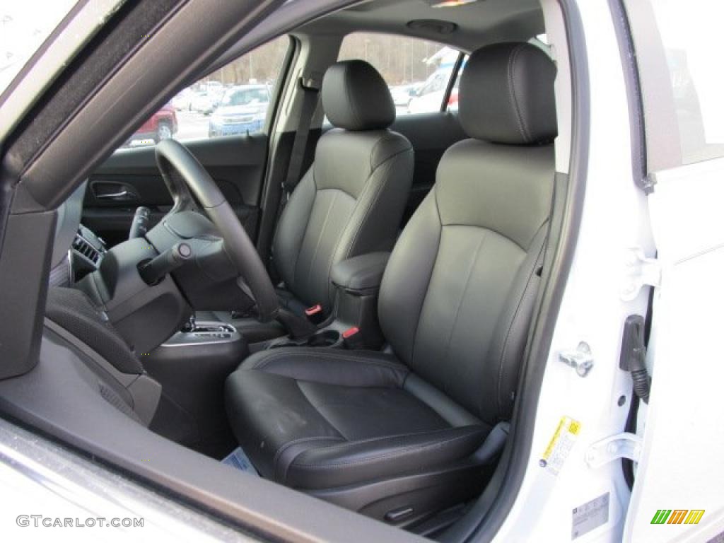 Jet Black Leather Interior 2011 Chevrolet Cruze LTZ Photo #41613696