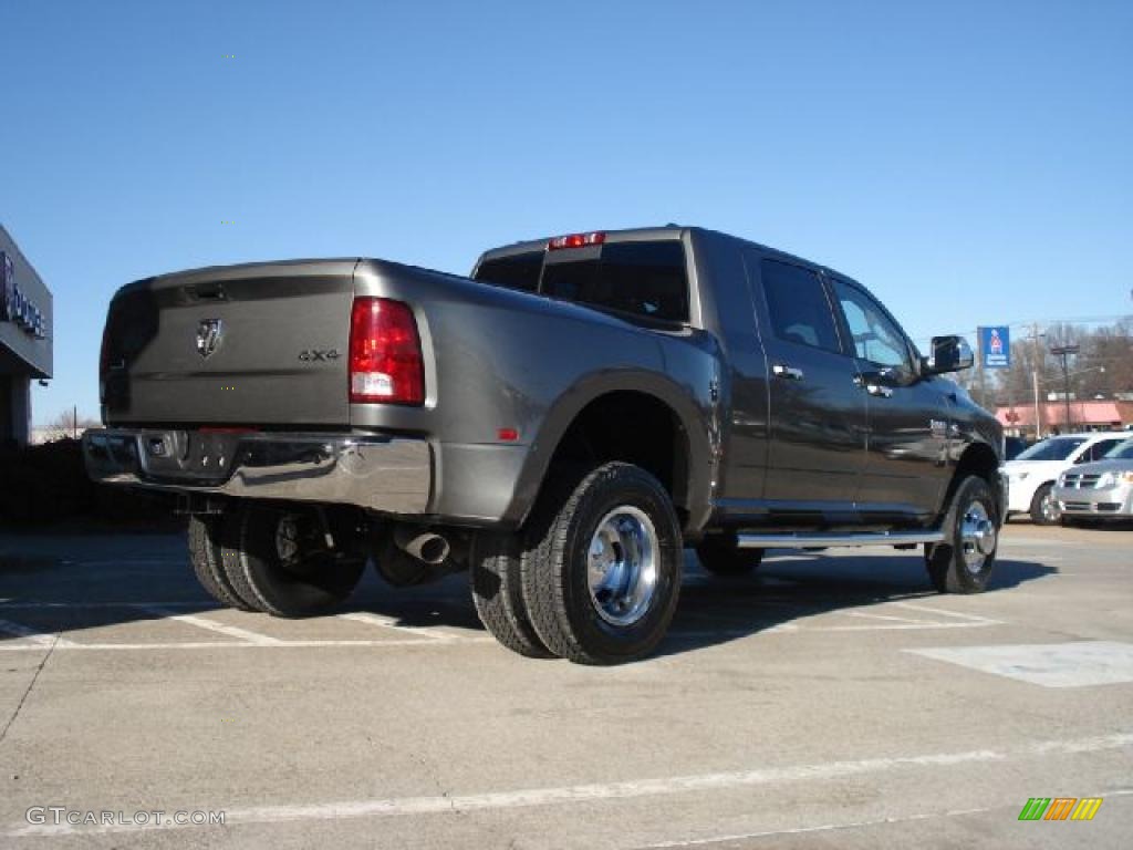 Mineral Gray Metallic 2011 Dodge Ram 3500 HD Laramie Mega Cab 4x4 Dually Exterior Photo #41614348
