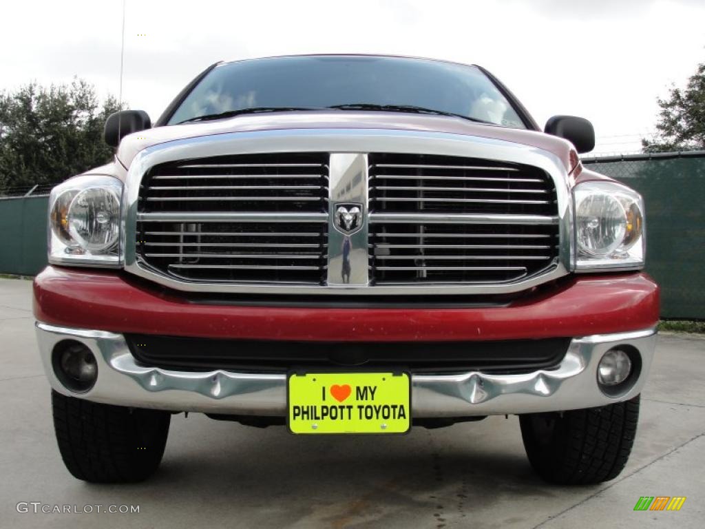 2008 Ram 1500 Lone Star Edition Quad Cab 4x4 - Flame Red / Medium Slate Gray photo #9