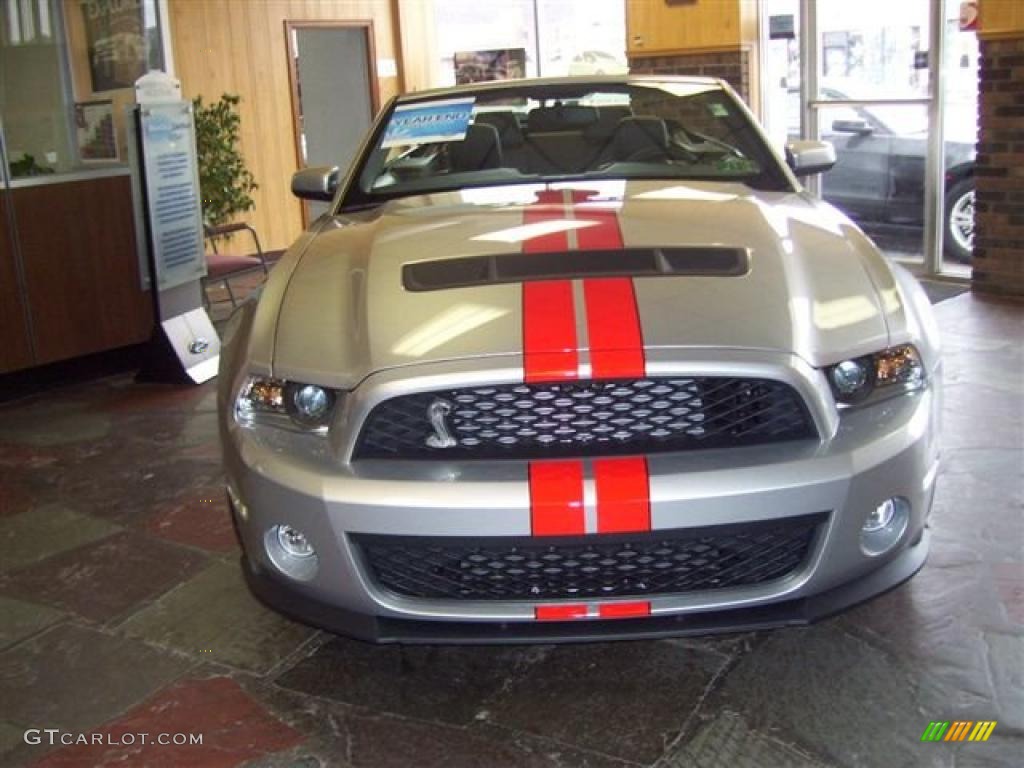 Ingot Silver Metallic 2011 Ford Mustang Shelby GT500 SVT Performance Package Convertible Exterior Photo #41618861