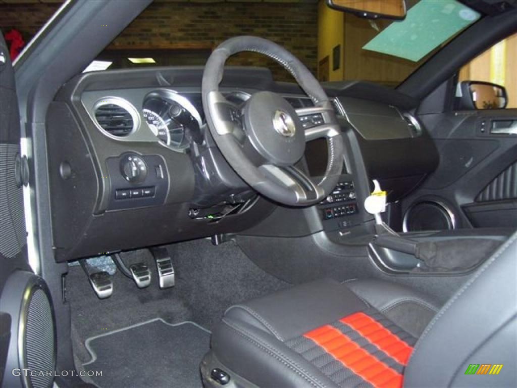 Charcoal Black/Red Interior 2011 Ford Mustang Shelby GT500 SVT Performance Package Convertible Photo #41618873