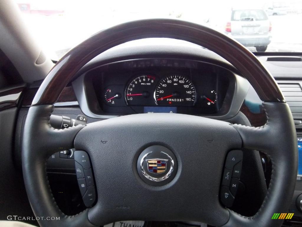 2010 Cadillac DTS Standard DTS Model Ebony Steering Wheel Photo #41619794