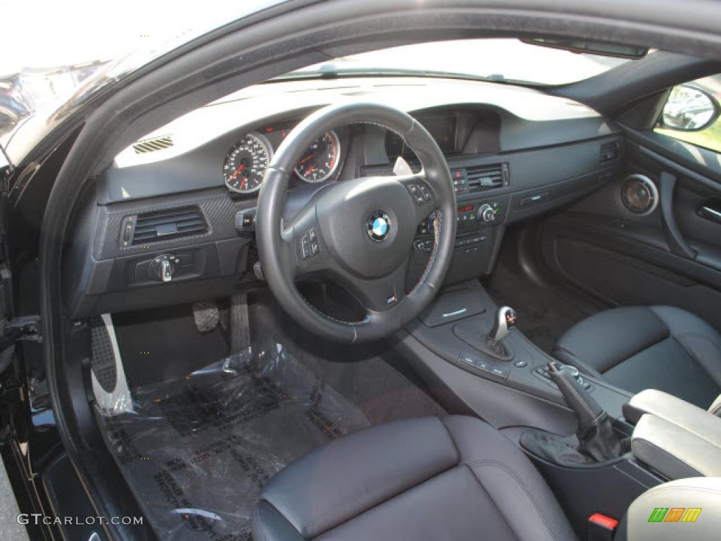 Black Novillo Leather Interior 2009 BMW M3 Coupe Photo #41619975