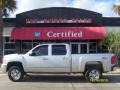 2010 Sheer Silver Metallic Chevrolet Silverado 2500HD LTZ Crew Cab 4x4  photo #1