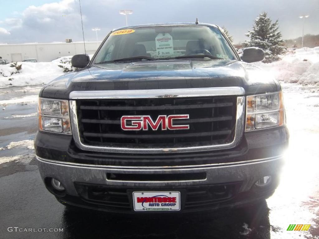 2009 Sierra 1500 SLT Z71 Crew Cab 4x4 - Onyx Black / Ebony photo #4