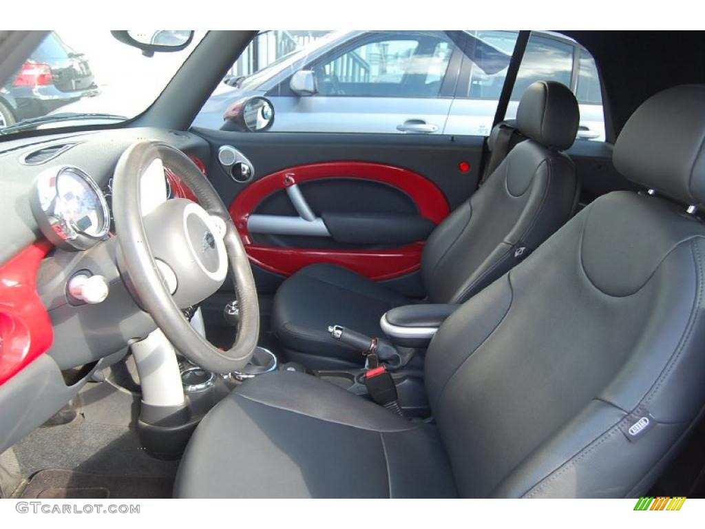 Carbon Black/Black Interior 2007 Mini Cooper Convertible Photo #41622430