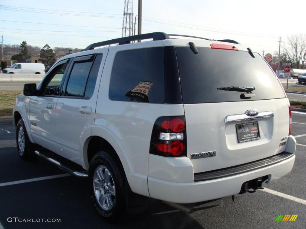 2008 Explorer XLT 4x4 - White Suede / Black/Stone photo #7