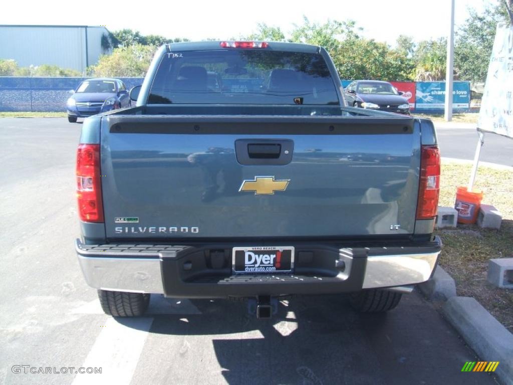 2011 Silverado 1500 LT Extended Cab - Blue Granite Metallic / Light Titanium/Dark Titanium photo #5