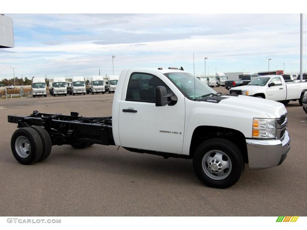 2008 Silverado 3500HD Regular Cab Chassis - Summit White / Dark Titanium photo #5