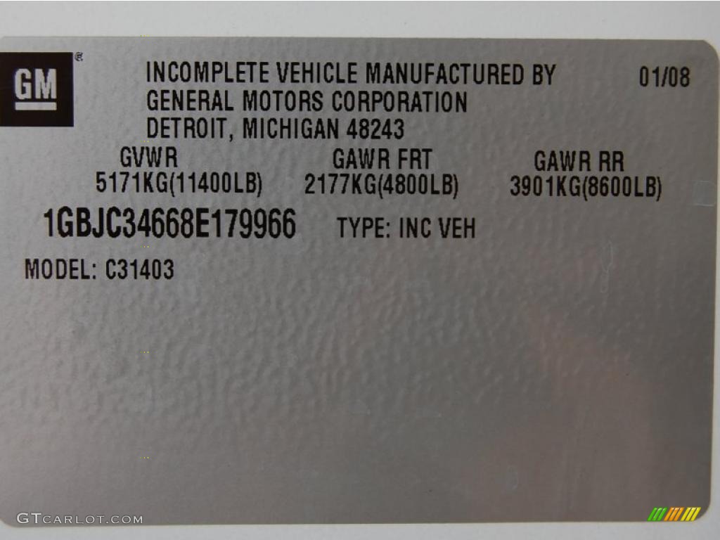 2008 Silverado 3500HD Regular Cab Chassis - Summit White / Dark Titanium photo #16