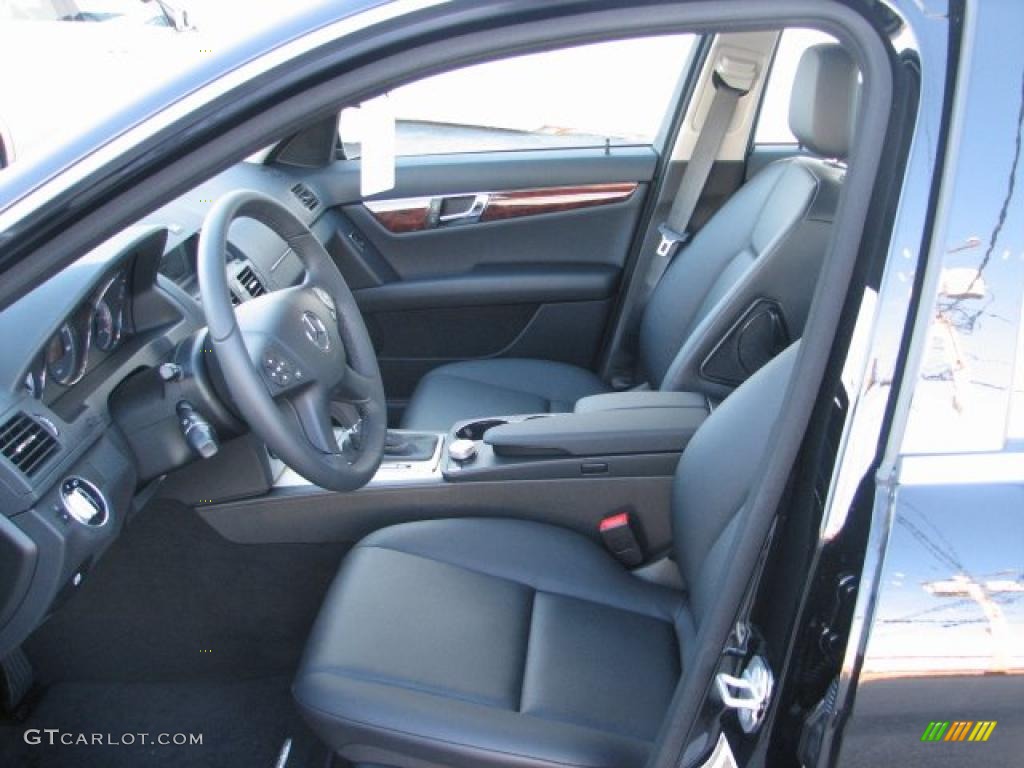 Black Interior 2011 Mercedes-Benz C 300 Luxury 4Matic Photo #41627482