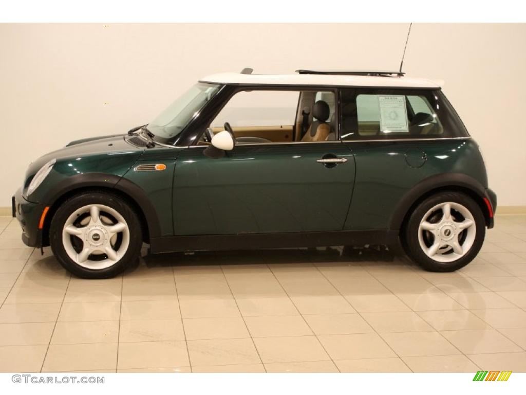 2002 Cooper Hardtop - British Racing Green Metallic / Cordoba Beige photo #4