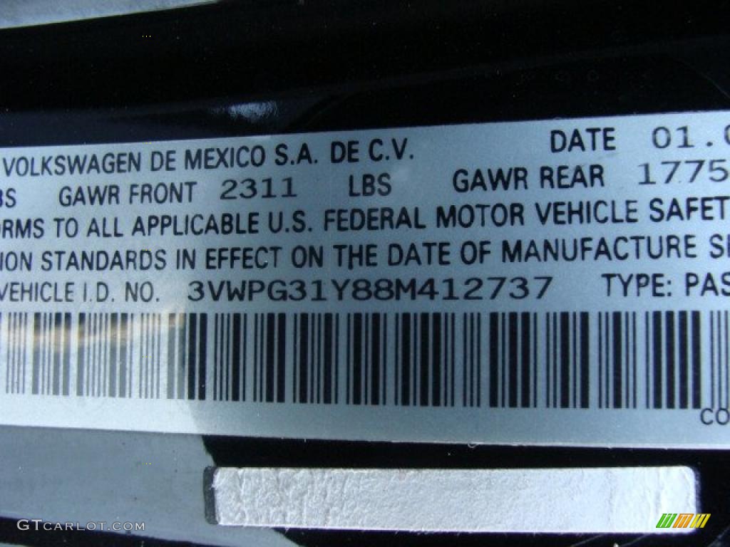 2008 Volkswagen New Beetle S Convertible Info Tag Photo #41630605