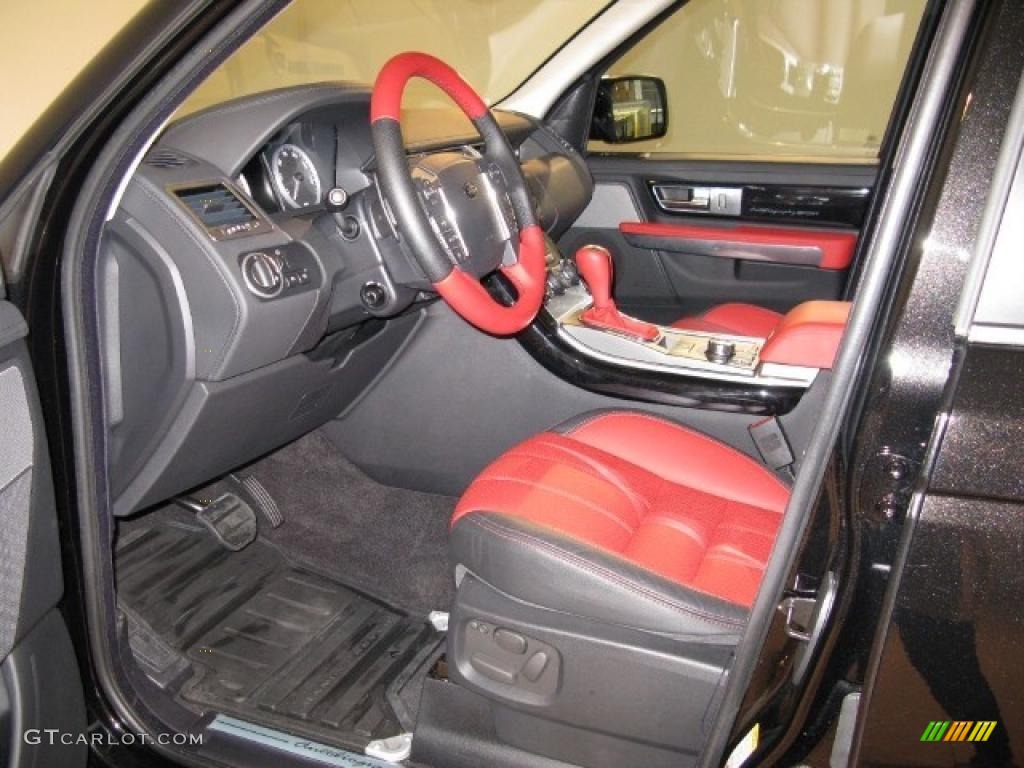 Jet/Pimento Duo-Tone Interior 2011 Land Rover Range Rover Sport Autobiography Photo #41633671
