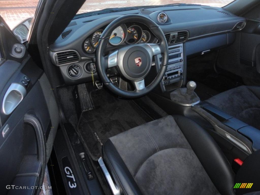 2007 Porsche 911 GT3 Black w/Alcantara Dashboard Photo #41634947