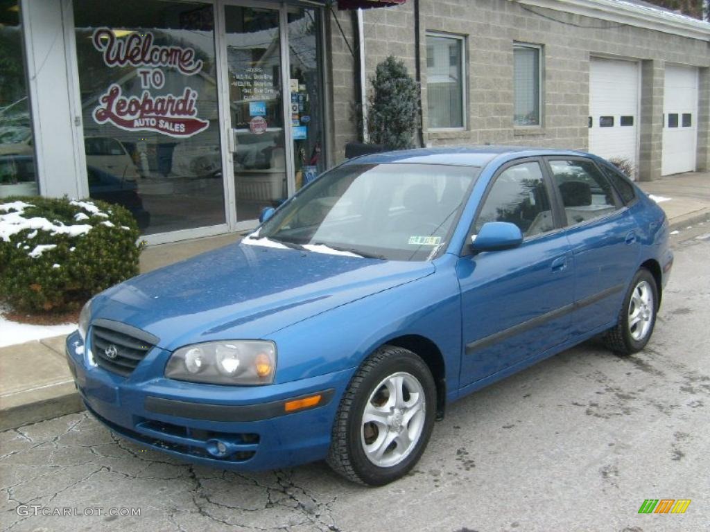 2005 Elantra GT Hatchback - Tidal Wave Blue / Gray photo #1