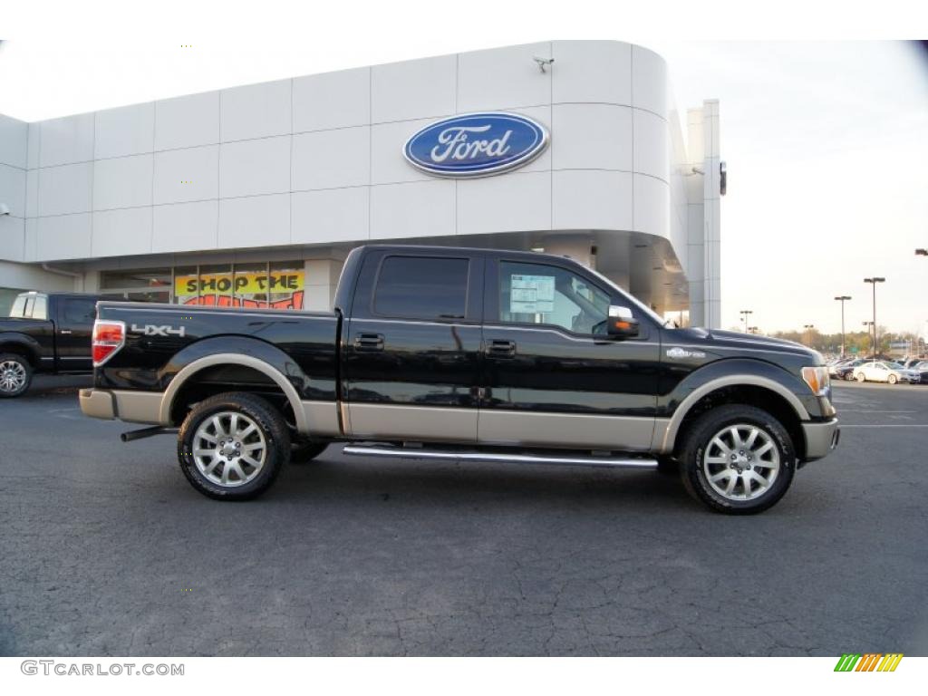 2010 F150 King Ranch SuperCrew 4x4 - Tuxedo Black / Chapparal Leather photo #2