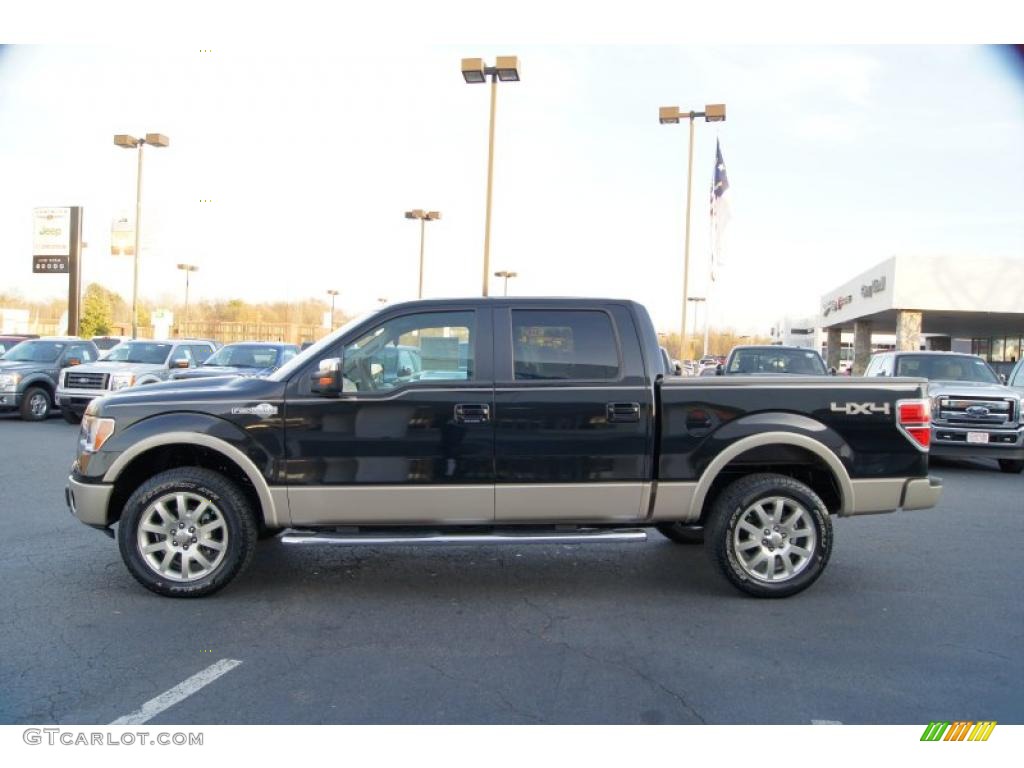 2010 F150 King Ranch SuperCrew 4x4 - Tuxedo Black / Chapparal Leather photo #5