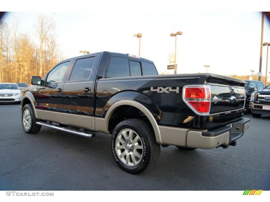 2010 F150 King Ranch SuperCrew 4x4 - Tuxedo Black / Chapparal Leather photo #48