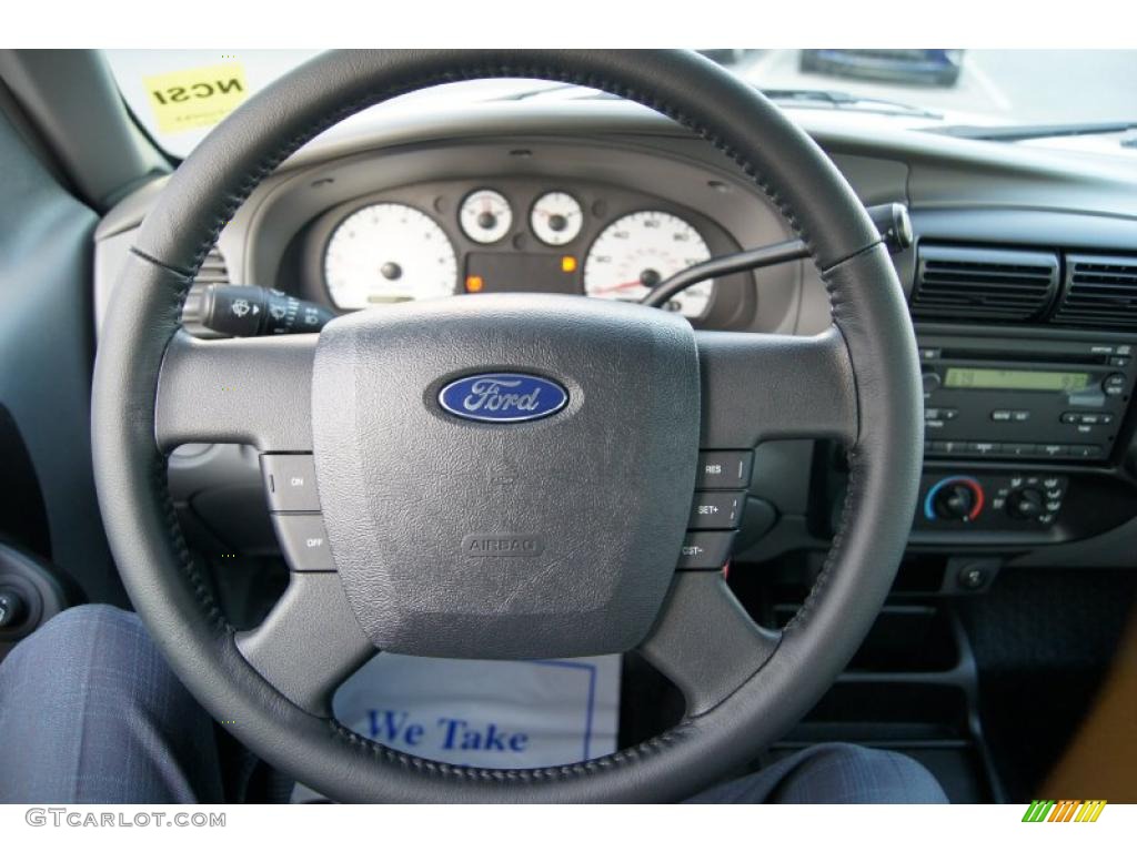 2011 Ford Ranger Sport SuperCab Medium Dark Flint Steering Wheel Photo #41639267