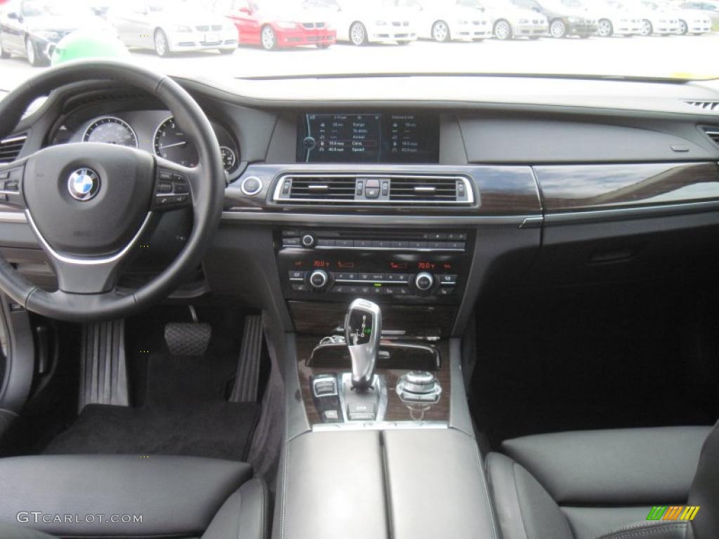 Black Nappa Leather Interior 2009 BMW 7 Series 750i Sedan Photo #41640367