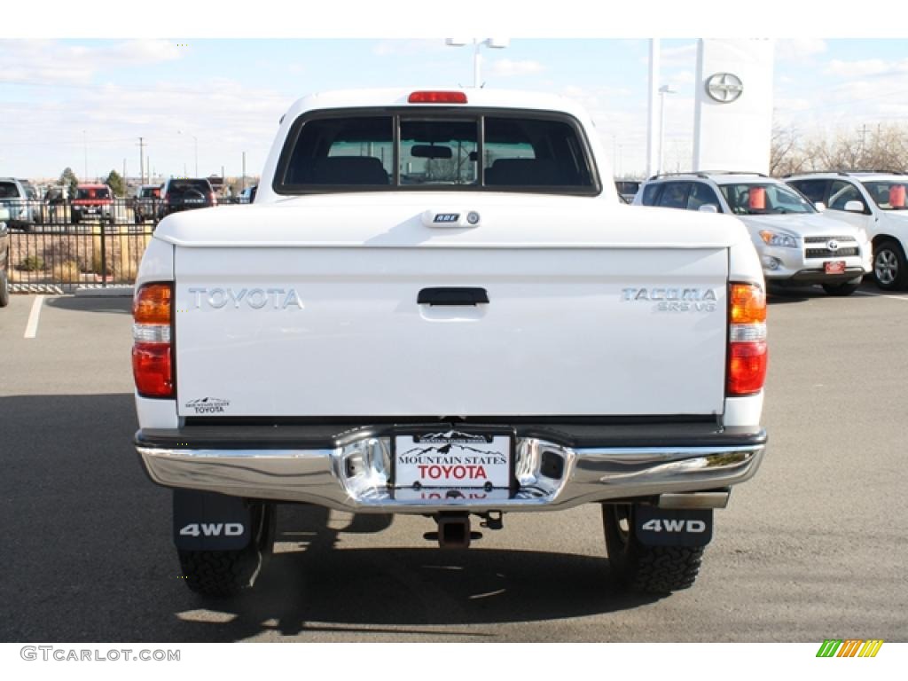 2002 Tacoma V6 TRD Double Cab 4x4 - Super White / Charcoal photo #3