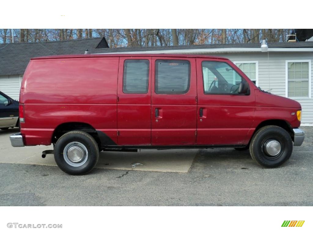 2000 E Series Van E250 Commercial - Toreador Red Metallic / Medium Graphite photo #1